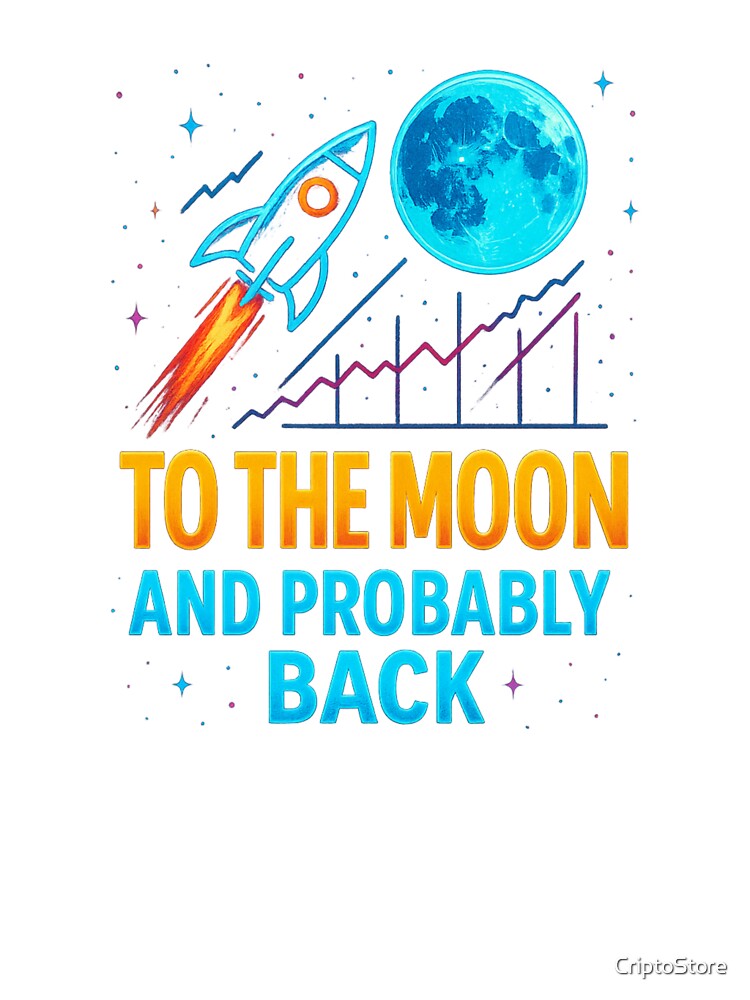 To The Moon and Probably Back - Neon Crypto Rocket Meme Design by Crypto_Store T-Shirts, Hoodie, Sweatshirt (Image 3)