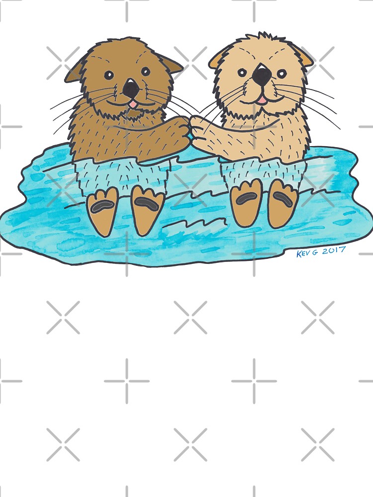 OTTERS - Art By Kev G by ArtByKevG T-Shirts, Hoodie, Sweatshirt | BlankRebels.com (Image 3)