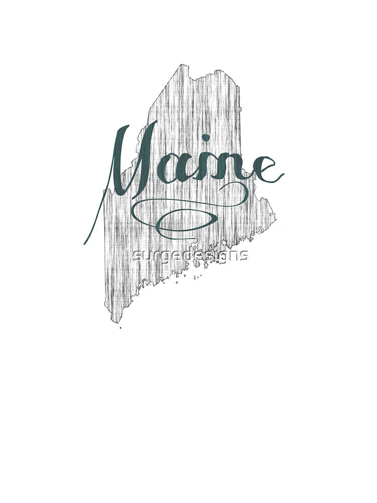 Maine State Typography by surgedesigns T-Shirts, Hoodie, Sweatshirt | BlankRebels.com (Image 3)