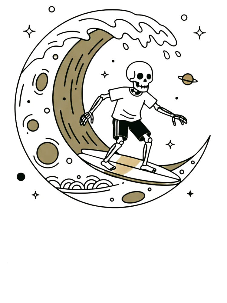 SURFER | Minimalist Skeleton Streetwear Art by DEADLINE. T-Shirts, Hoodie, Sweatshirt | BlankRebels.com (Image 3)