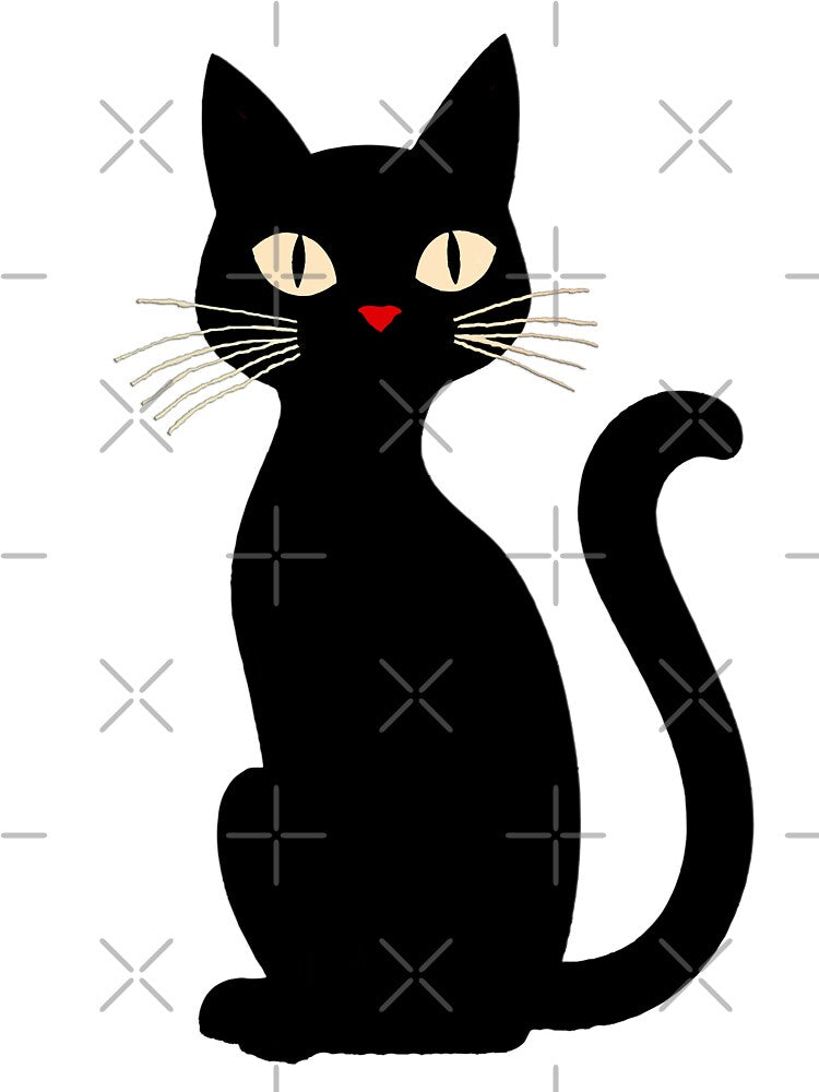 Black Cat Halloween Illustration - Minimalist Spooky Design by  Ojo de Lilith T-Shirts, Hoodie, Sweatshirt (Image 3)