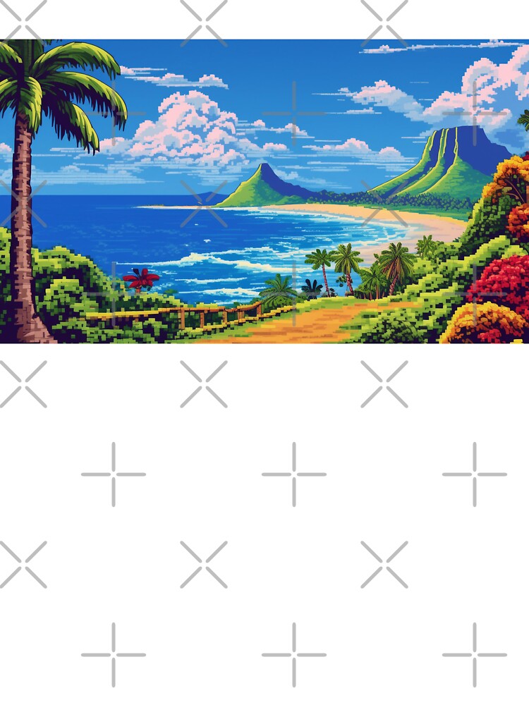 Island Pixel Art Beautiful Landscape vol.3 by ilomuilo T-Shirts, Hoodie, Sweatshirt | BlankRebels.com (Image 3)
