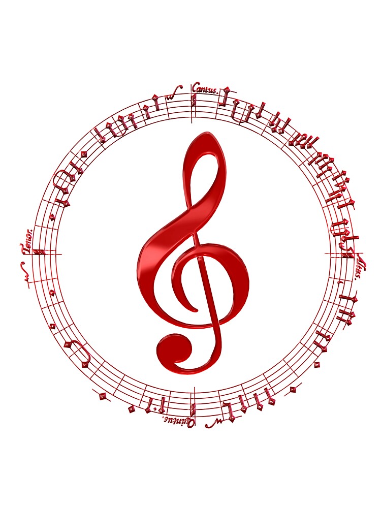 Red Treble Clef Inside Music Notes by CoolDoodles T-Shirts, Hoodie, Sweatshirt | BlankRebels.com (Image 3)