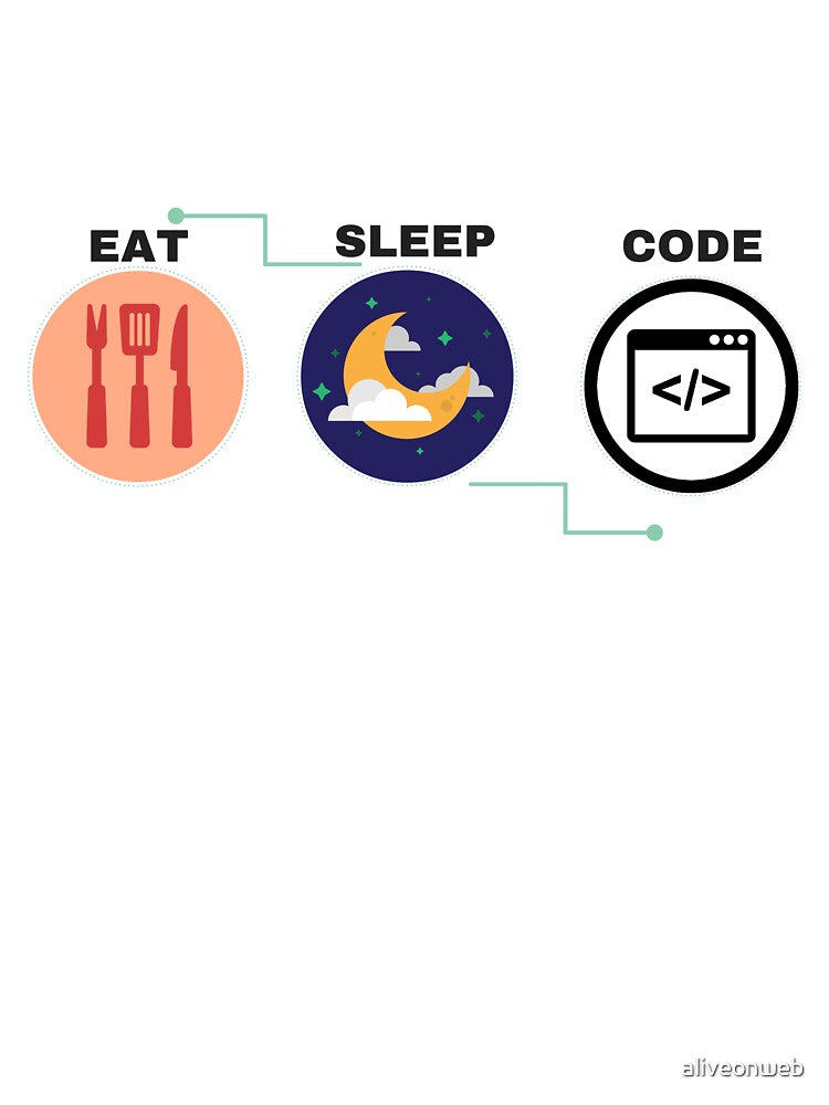 Eat Sleep Code by aliveonweb T-Shirts, Hoodie, Sweatshirt | BlankRebels.com (Image 3)