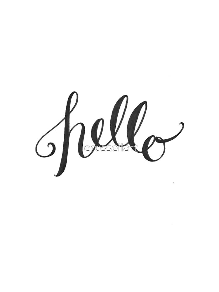 hello script by erussellart T-Shirts, Hoodie, Sweatshirt | BlankRebels.com (Image 3)