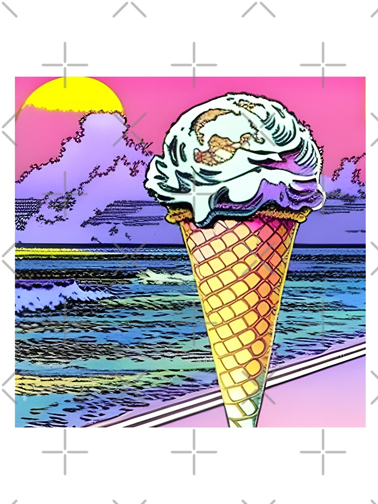 Ice cream cone in retro style art by imagenia T-Shirts, Hoodie, Sweatshirt | BlankRebels.com (Image 3)