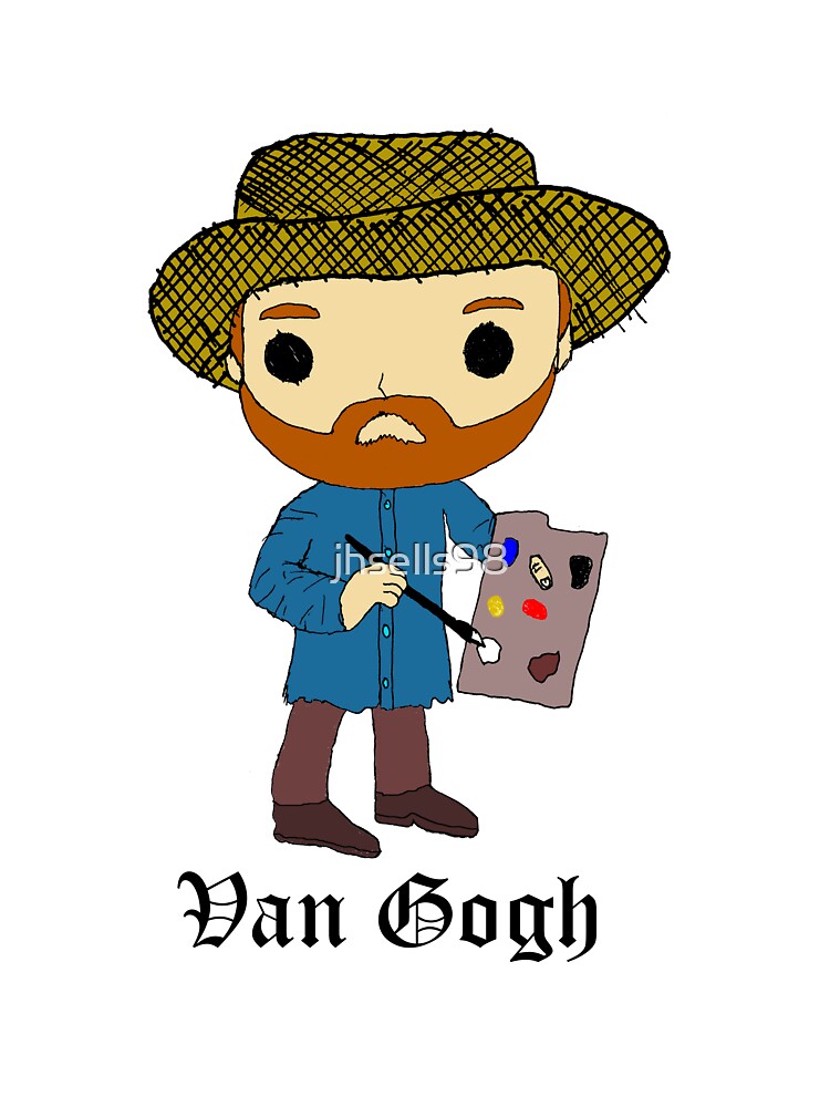 Vincent Van Gogh Cartoon by jhsells98 T-Shirts, Hoodie, Sweatshirt | BlankRebels.com (Image 3)