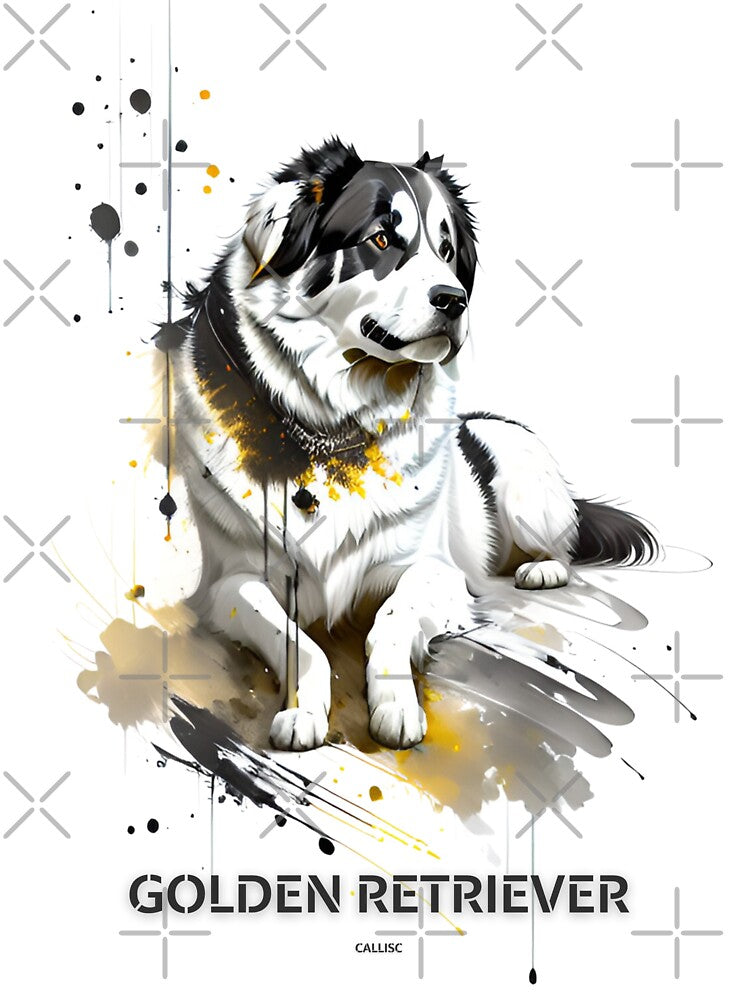 golden retriever dog brush sketch by CallisC Arts by CallisC-Arts T-Shirts, Hoodie, Sweatshirt | BlankRebels.com (Image 3)