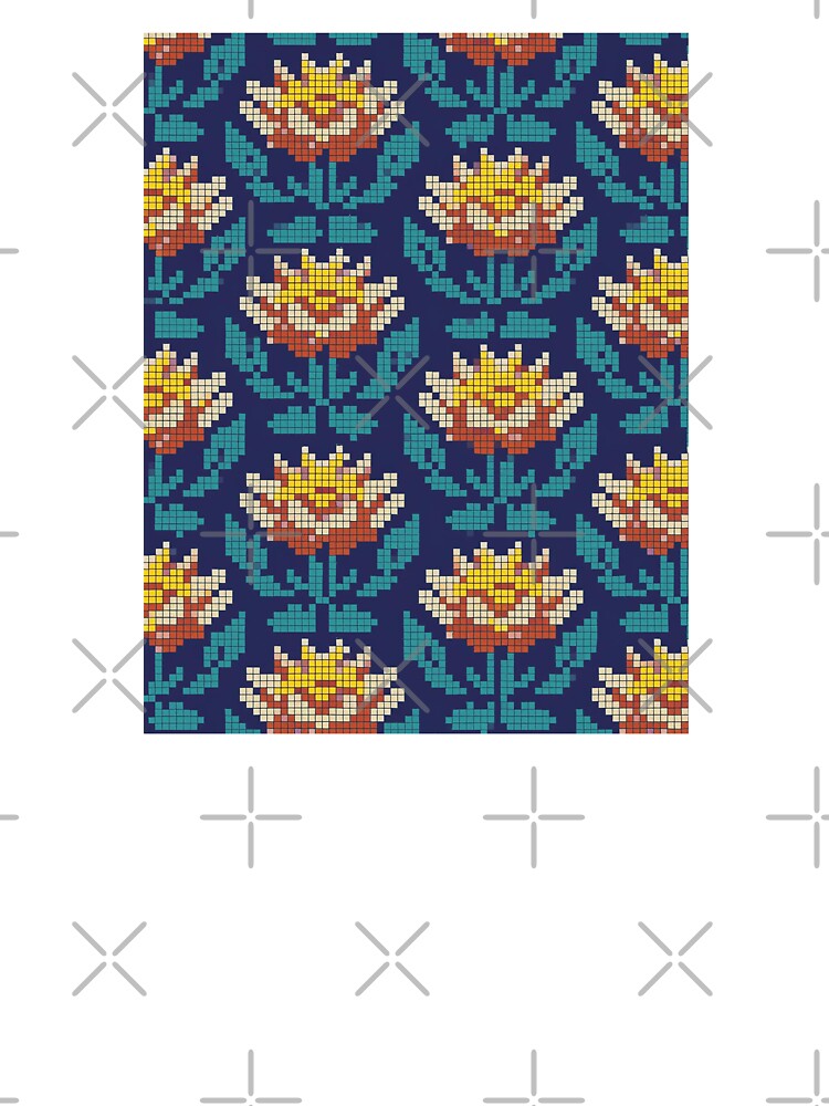 pixel flower pattern by ilomuilo T-Shirts, Hoodie, Sweatshirt | BlankRebels.com (Image 3)