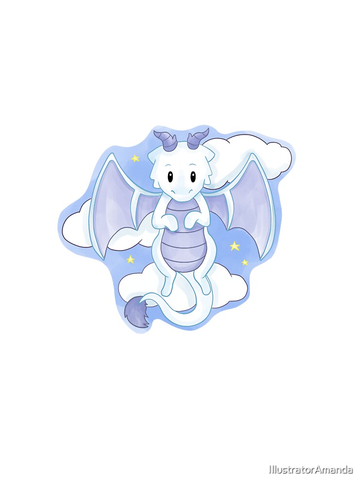 Cute Air Dragon Whimsical Fantasy Art by IllustratorAmanda T-Shirts, Hoodie, Sweatshirt | BlankRebels.com (Image 3)