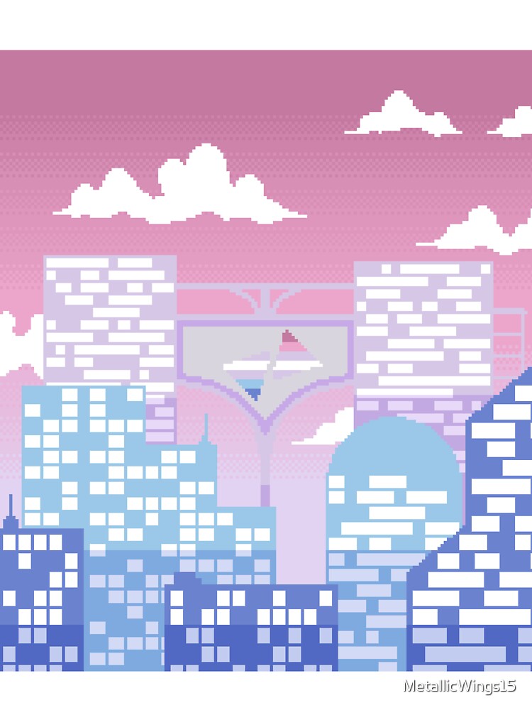 Pixel Bigender Pride City T-Shirts, Hoodie, Sweatshirt