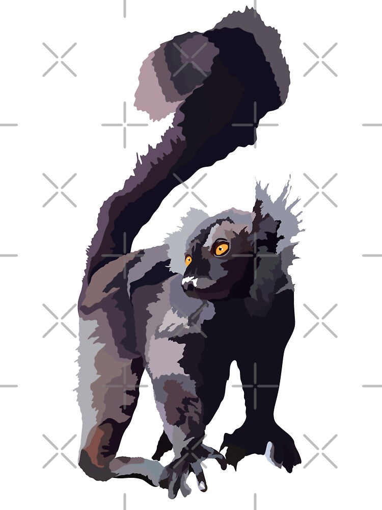 B is for Black Lemur, Black Lemur Illustration – Striking Madagascar Primate Art for Wildlife Lovers by... (Image 3)