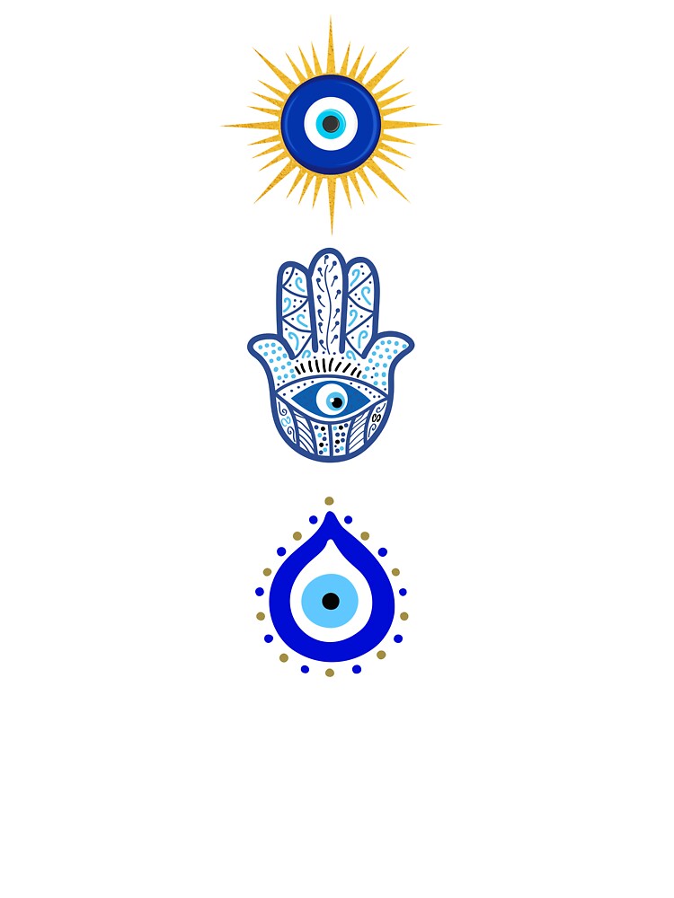 Protective Evil Eye Mati – Greek Mati Nazar Amulet Design by Olive&Om T-Shirts, Hoodie, Sweatshirt (Image 3)