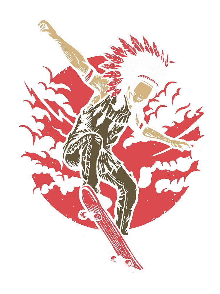 Indian Chief Skateboard by Taz-Clothing T-Shirts, Hoodie, Sweatshirt | BlankRebels.com (Image 3)