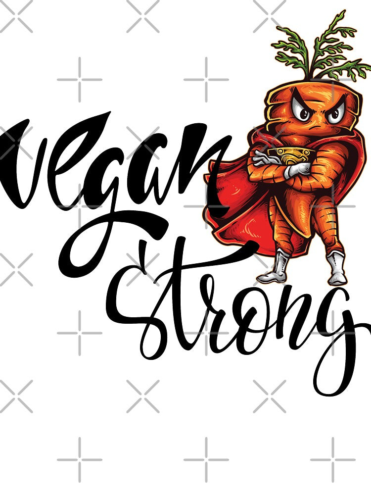 Vegan Strong Angry Carrot Foodietoon by ProjectX23 T-Shirts, Hoodie, Sweatshirt | BlankRebels.com (Image 3)