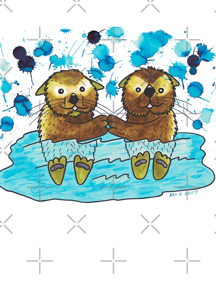OTTER SPLATTER - Art By Kev G by ArtByKevG T-Shirts, Hoodie, Sweatshirt | BlankRebels.com (Image 3)