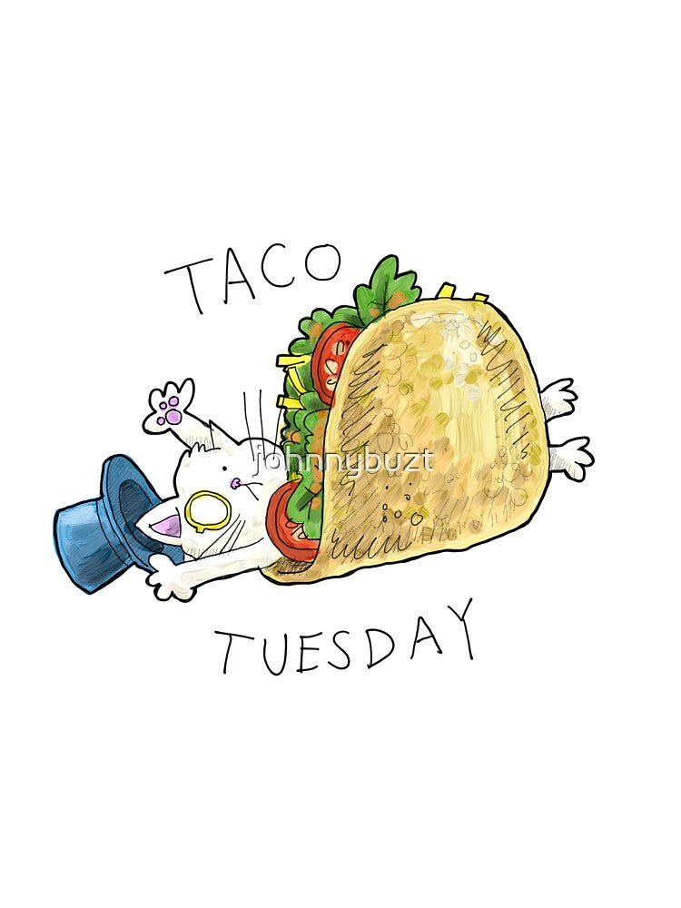 Dapper Cat - Taco Tuesday by johnnybuzt T-Shirts, Hoodie, Sweatshirt | BlankRebels.com (Image 3)