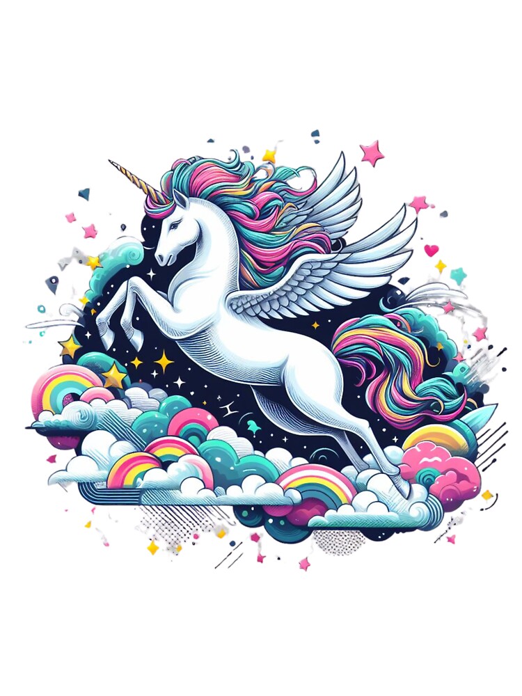 Unicorn lover : Flying unicorn by DigitalPrintsByEcho T-Shirts, Hoodie, Sweatshirt | BlankRebels.com (Image 3)