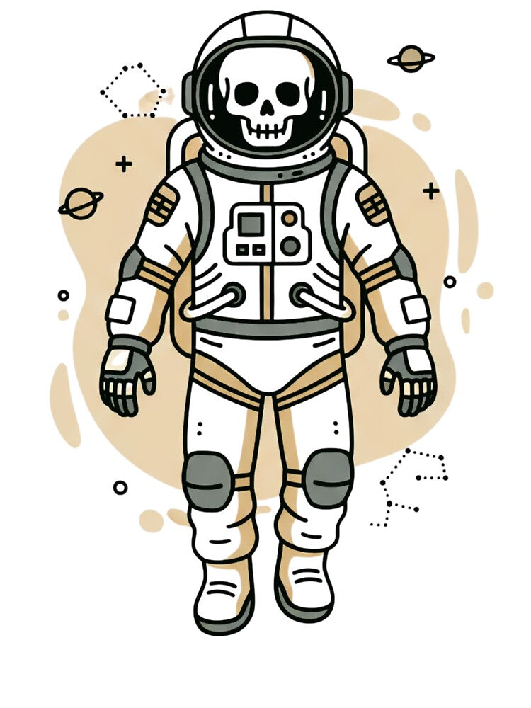ASTRONAUT | Minimalist Skeleton Streetwear Art by DEADLINE. T-Shirts, Hoodie, Sweatshirt | BlankRebels.com (Image 3)