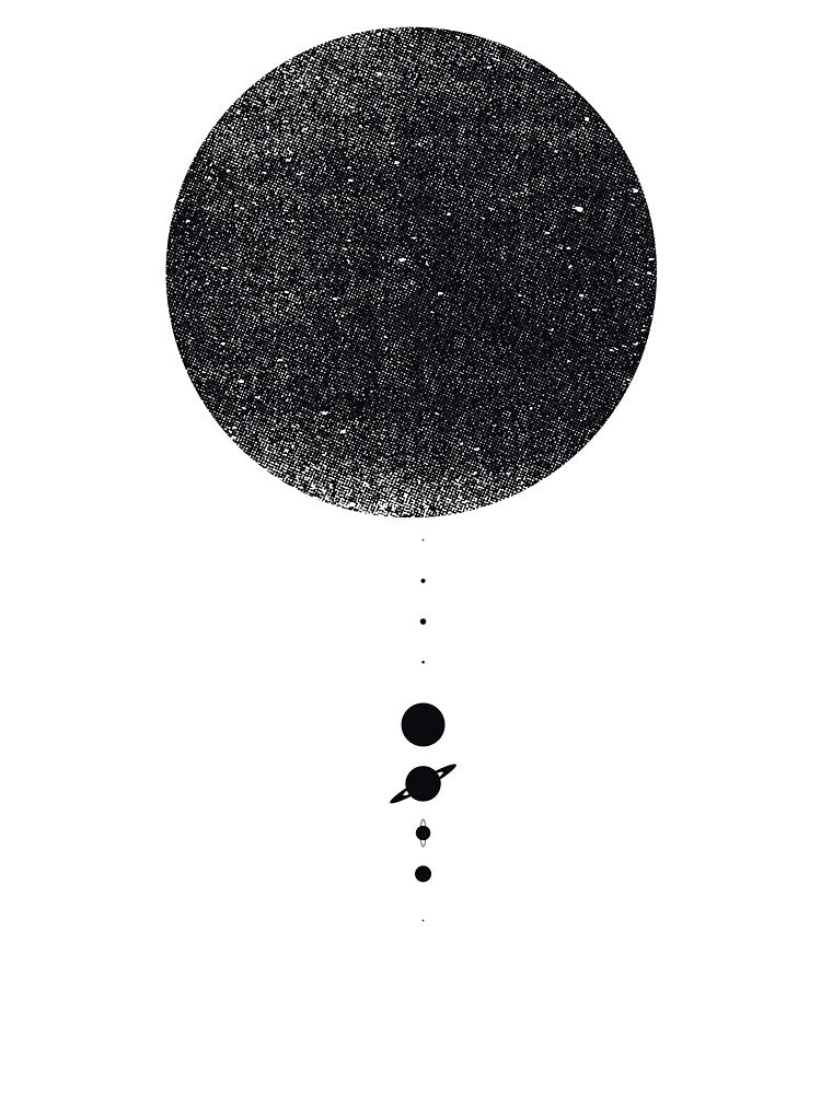 Minimal Solar System | Black Ink Edition by geekchic tees Hoodie, Sweatshirt | BlankRebels.com (Image 3)
