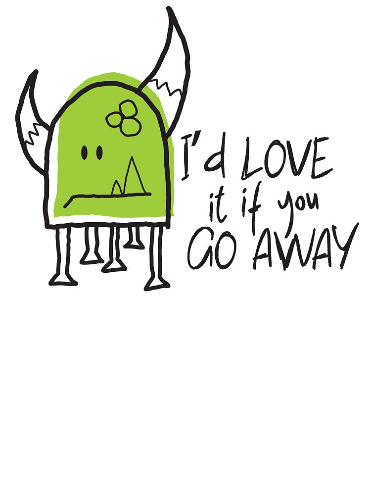 Cute Monster Says Go Away by LordAutmnBottom T-Shirts, Hoodie, Sweatshirt | BlankRebels.com (Image 3)