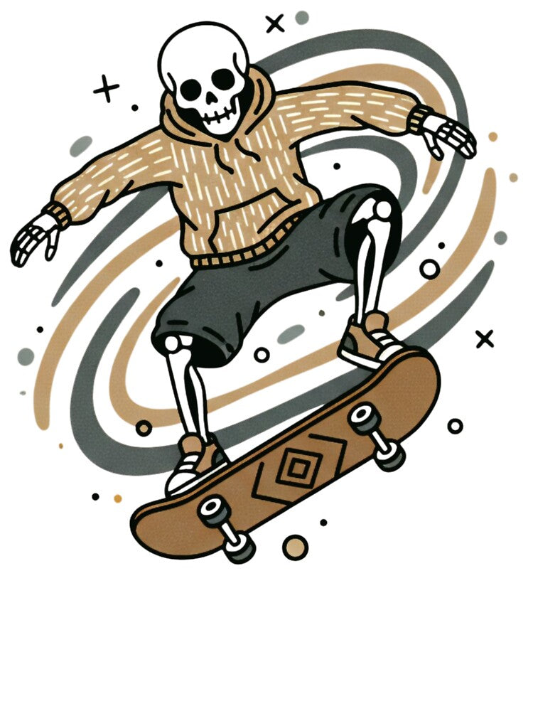 SKATER | Minimalist Skeleton Streetwear Art by DEADLINE. T-Shirts, Hoodie, Sweatshirt | BlankRebels.com (Image 3)
