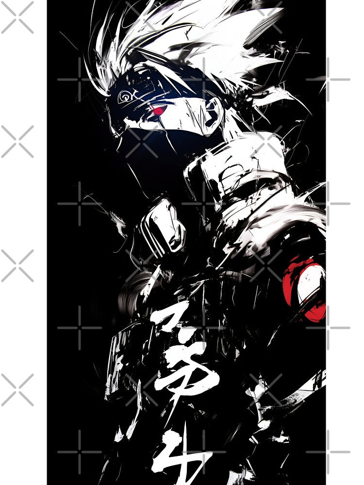 Kakashi hatake- Masked Ninja Warrior – Dark Anime Ink Style Shinobi Art by Dyan4 T-Shirts, Hoodie, Sweatshirt (Image 3)
