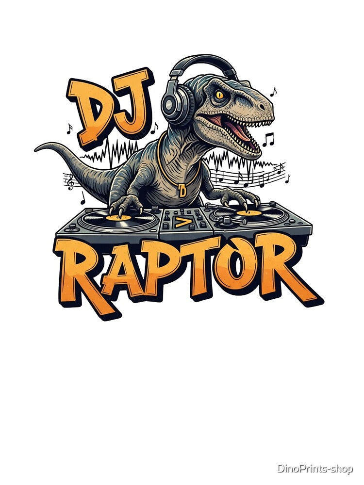 DJ Raptor – Cool Velociraptor DJ Music Design by DinoPrints-shop T-Shirts, Hoodie, Sweatshirt | BlankRebels.com (Image 3)