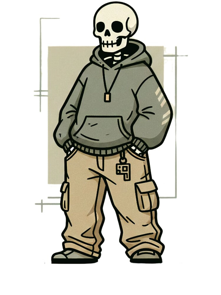 RAPPER | Minimalist Skeleton Streetwear Art by DEADLINE. T-Shirts, Hoodie, Sweatshirt | BlankRebels.com (Image 3)