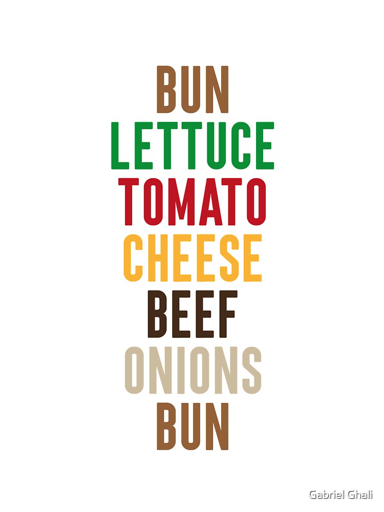Burger Type by Gabriel Ghali T-Shirts, Hoodie, Sweatshirt | BlankRebels.com (Image 3)