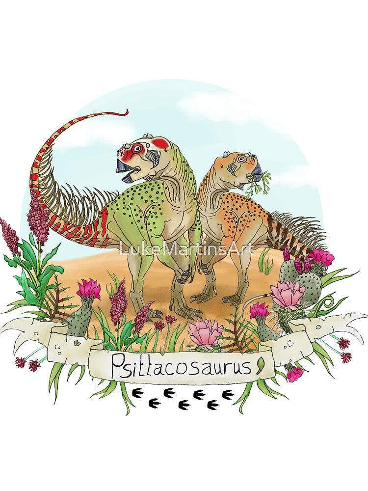 Psittacosaurus 'Dinos You Never Knew About' by LukeMartinsArt T-Shirts, Hoodie, Sweatshirt | BlankRebels.com (Image 3)