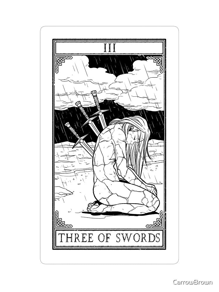 Carrow's Tarot - Three of Swords by CarrowBrown T-Shirts, Hoodie, Sweatshirt | BlankRebels.com (Image 3)