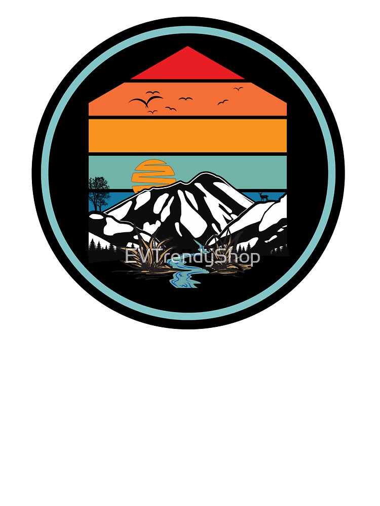 Outdoor Enthusiast Designs, Nature Lover Artwork, Mountain camping designs, Mountainous landscapes for T-shirt,... (Image 3)