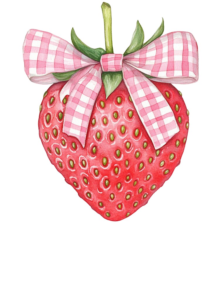 Strawberry coquette bow shirt, Birthday gift for her, Mother’s Day gift, Gift for mom, Gift for Women & Girls,... (Image 3)