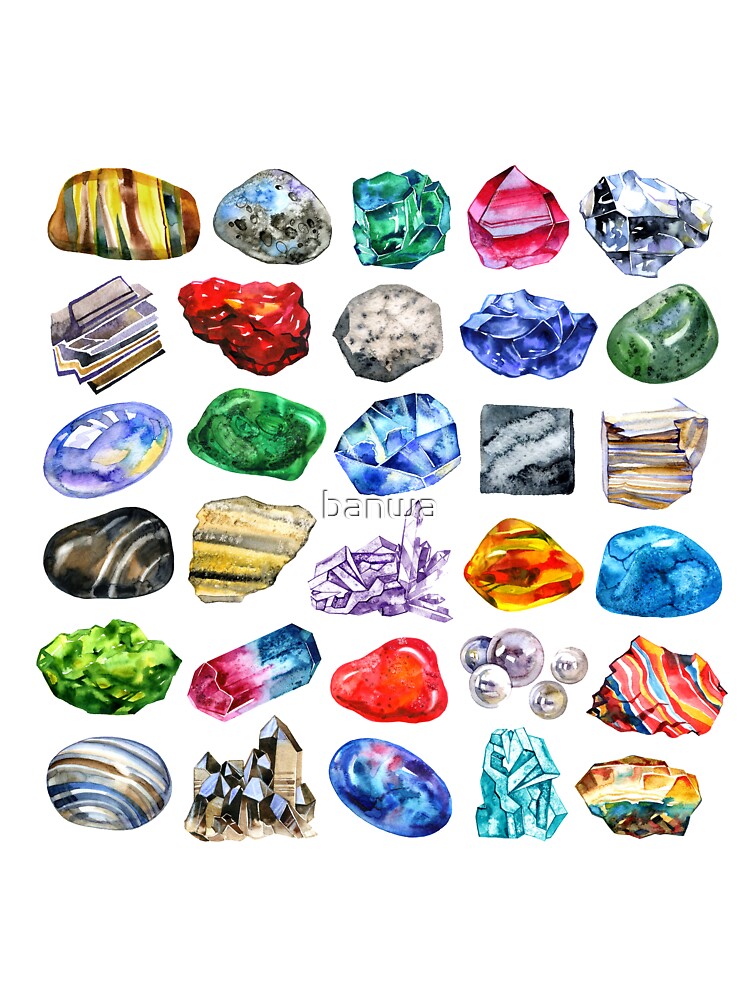 Minerals Gems and Crystals by banwa T-Shirts, Hoodie, Sweatshirt | BlankRebels.com (Image 3)