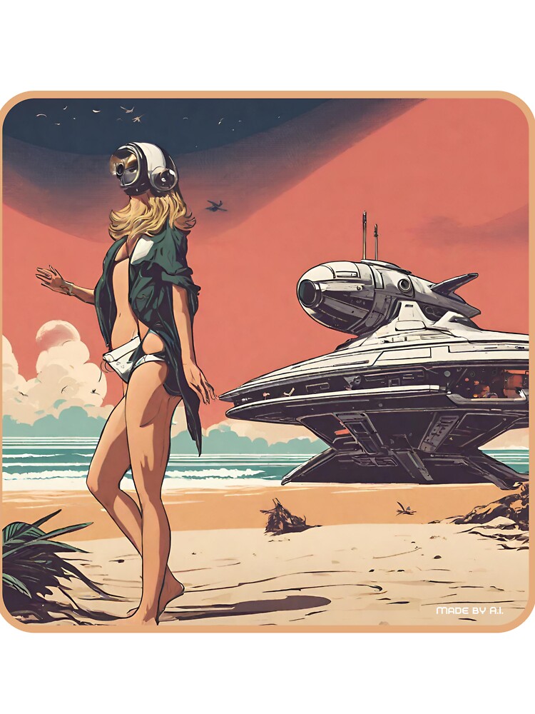 Scifi beach on Mars by Funktastic Designs T-Shirts, Hoodie, Sweatshirt | BlankRebels.com (Image 3)
