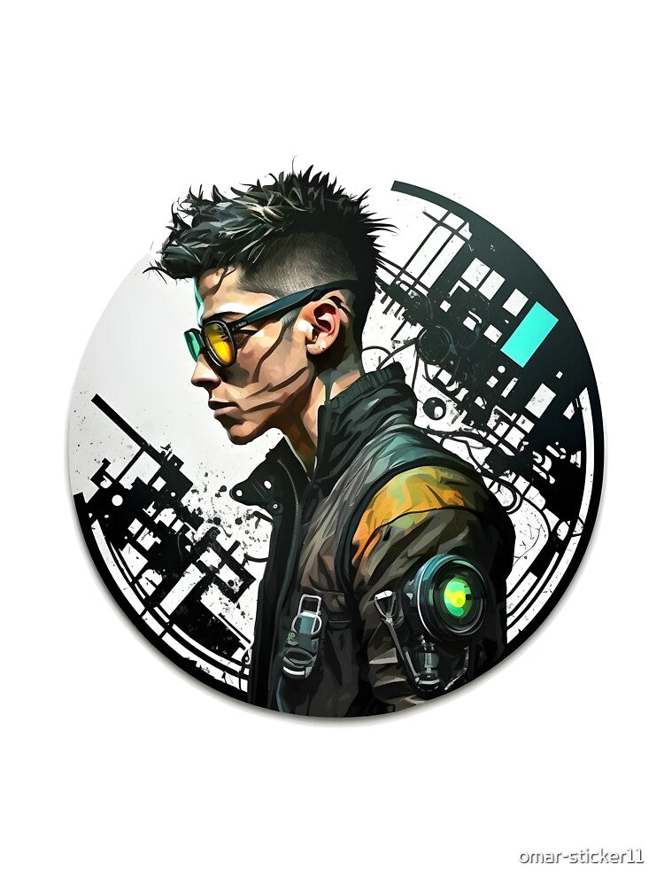 Cyber punk geek by omar-sticker11 T-Shirts, Hoodie, Sweatshirt | BlankRebels.com (Image 3)