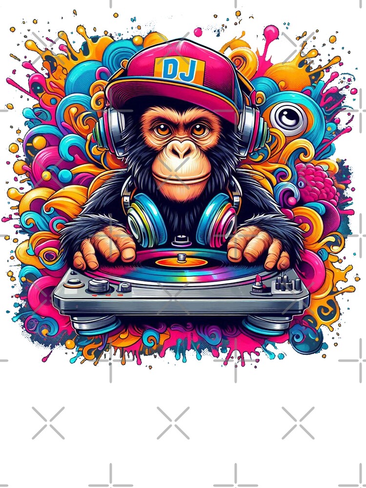 Banksy DJ Monkey Musician with Headphones by SaoodRehman T-Shirts, Hoodie, Sweatshirt | BlankRebels.com (Image 3)