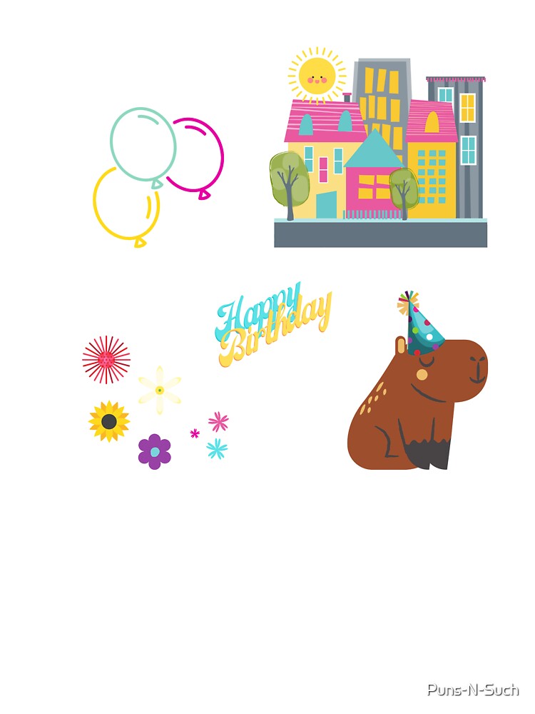 Birthday Capybara by Puns-N-Such T-Shirts, Hoodie, Sweatshirt | BlankRebels.com (Image 3)