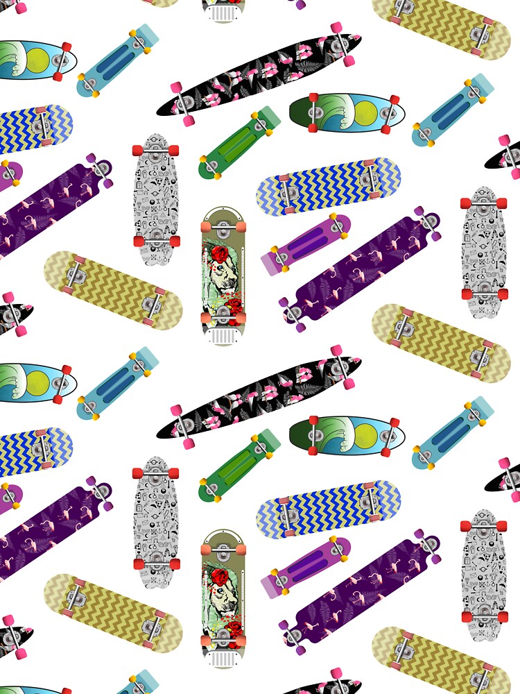 Skateboard Pattern by ekpatterns T-Shirts, Hoodie, Sweatshirt | BlankRebels.com (Image 3)