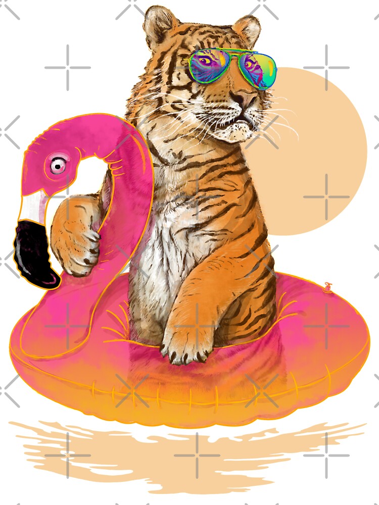 Chillin, Flamingo Tiger by 38Sunsets