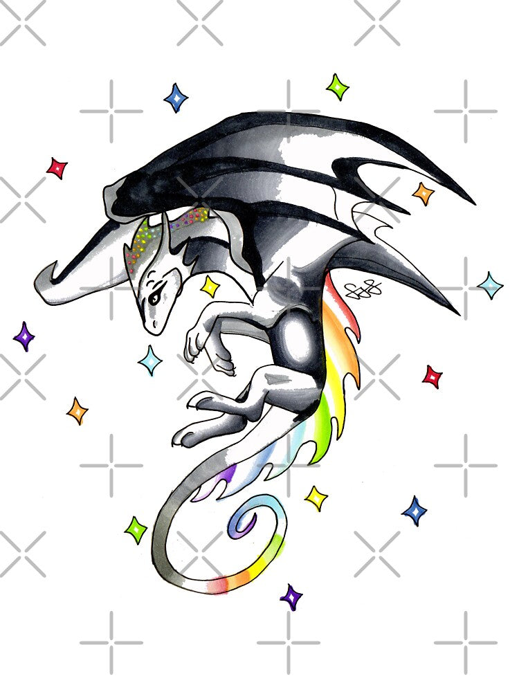 Rainbow Baby Dragon by MenagerieMayhem T-Shirts, Hoodie, Sweatshirt | BlankRebels.com (Image 3)