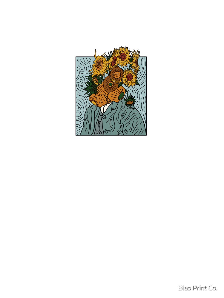 Vincent Van Gogh Sunflower Design by Bias Print Co. T-Shirts, Hoodie, Sweatshirt | BlankRebels.com (Image 3)