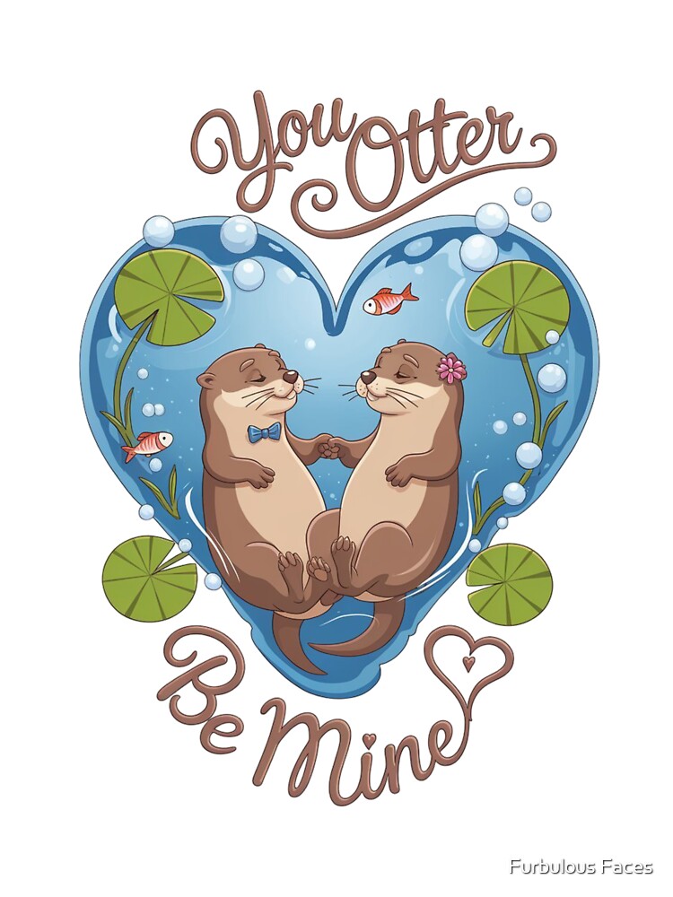 You Otter Be Mine: Whimsical Love by Furbulous Faces T-Shirts, Hoodie, Sweatshirt | BlankRebels.com (Image 3)