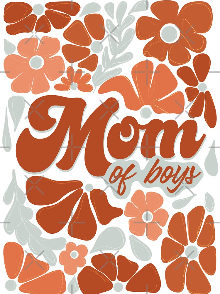 Mom of boys flower illustration by Matoforma T-Shirts, Hoodie, Sweatshirt | BlankRebels.com (Image 3)