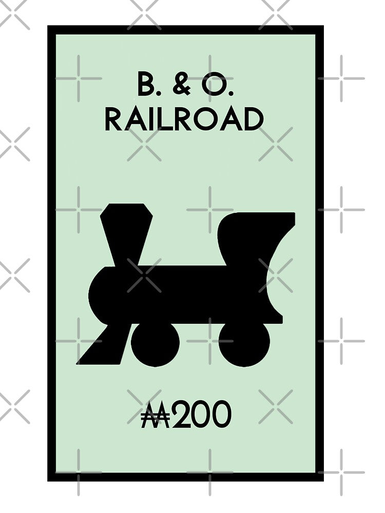 B & O Railroad Game Board Image for Game Night by RstyBcktWkshp T-Shirts, Hoodie, Sweatshirt | BlankRebels.com (Image 3)