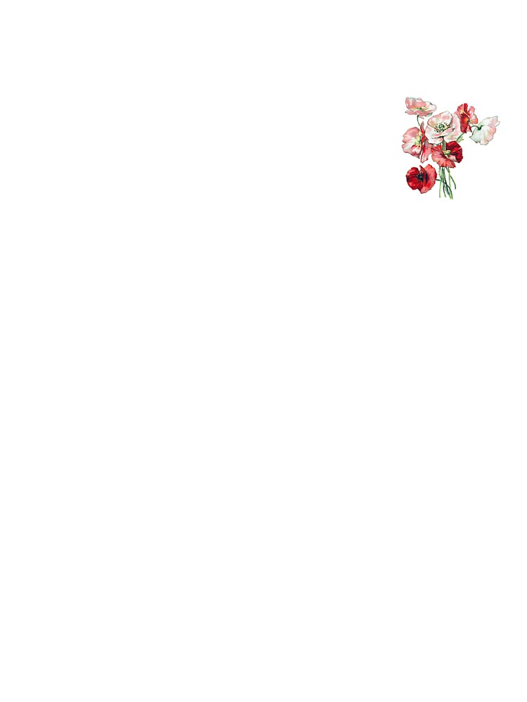red flower sticker by austinandnat T-Shirts, Hoodie, Sweatshirt | BlankRebels.com (Image 3)