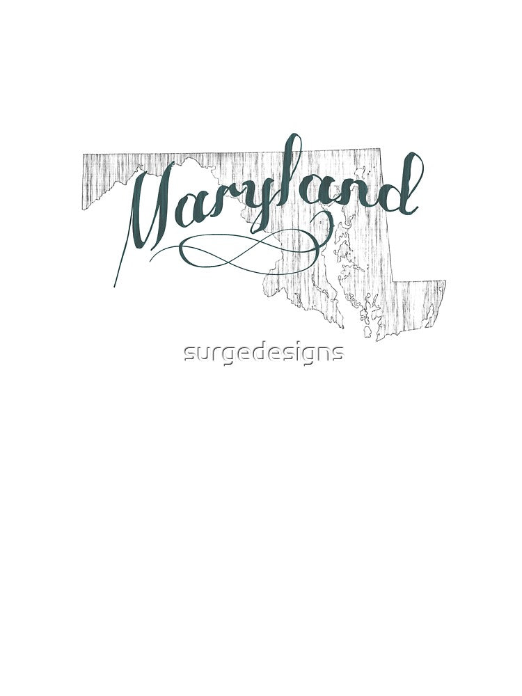 Maryland State Typography by surgedesigns T-Shirts, Hoodie, Sweatshirt | BlankRebels.com (Image 3)