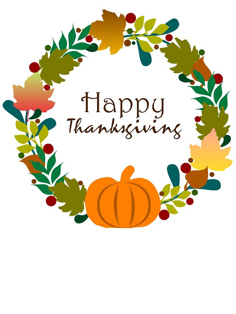 Thanksgiving Wreath With Pumpkin And Leaves by Oirabot T-Shirts, Hoodie, Sweatshirt | BlankRebels.com (Image 3)