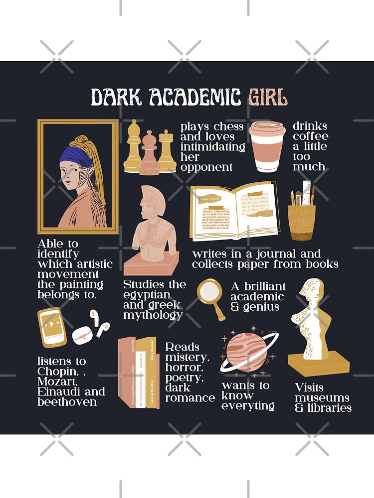 Dark academic girl - Dark background by Athenasgirl T-Shirts, Hoodie, Sweatshirt | BlankRebels.com (Image 2)
